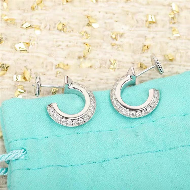 [Lume Jewelry]HOOP EARRINGS IN ROSE GOLD WITH DIAMONDS