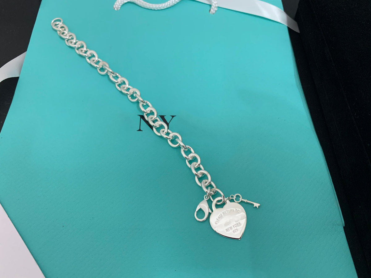 [Lume Jewelry]KEY HEART CARD CHUNKY INTERLOCKING BRACELET LENGTH