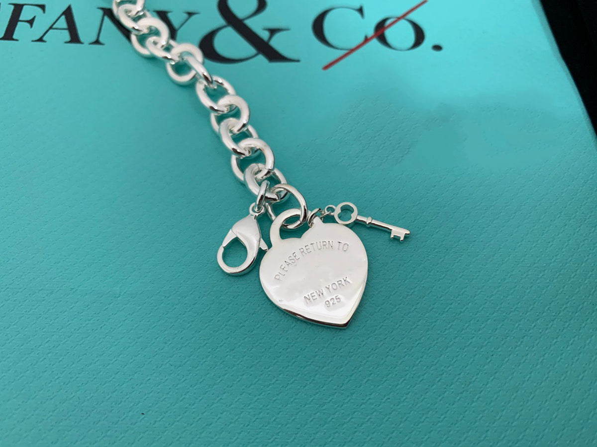 [Lume Jewelry]KEY HEART CARD CHUNKY INTERLOCKING BRACELET LENGTH