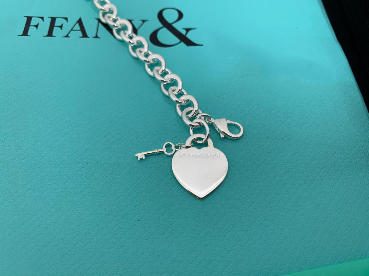 [Lume Jewelry]KEY HEART CARD CHUNKY INTERLOCKING BRACELET LENGTH
