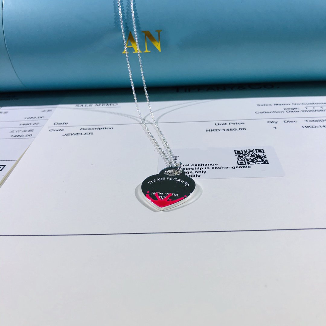 [Lume Jewelry]COLOUR HEART SPLASH TAG NECKLACE