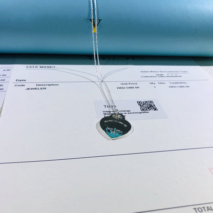 [Lume Jewelry]COLOUR HEART SPLASH TAG NECKLACE