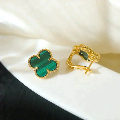¡®Lume Jewelry¡¯CLOVER MEDIUM 1 MOTIFS MALACHITE  EARRINGS