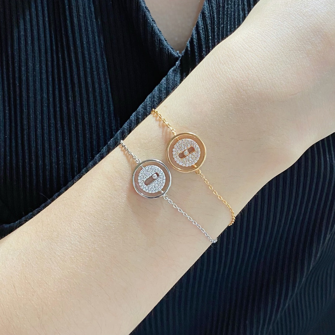 [Lume Jewelry]LUCKY MOVE DIAMOND PAVED BRACELET