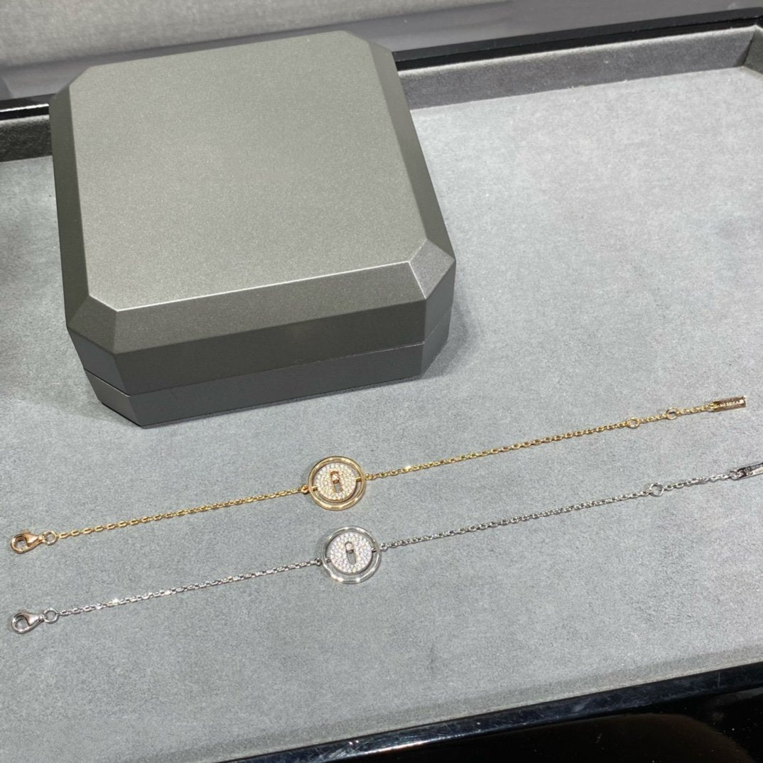 [Lume Jewelry]LUCKY MOVE DIAMOND PAVED BRACELET