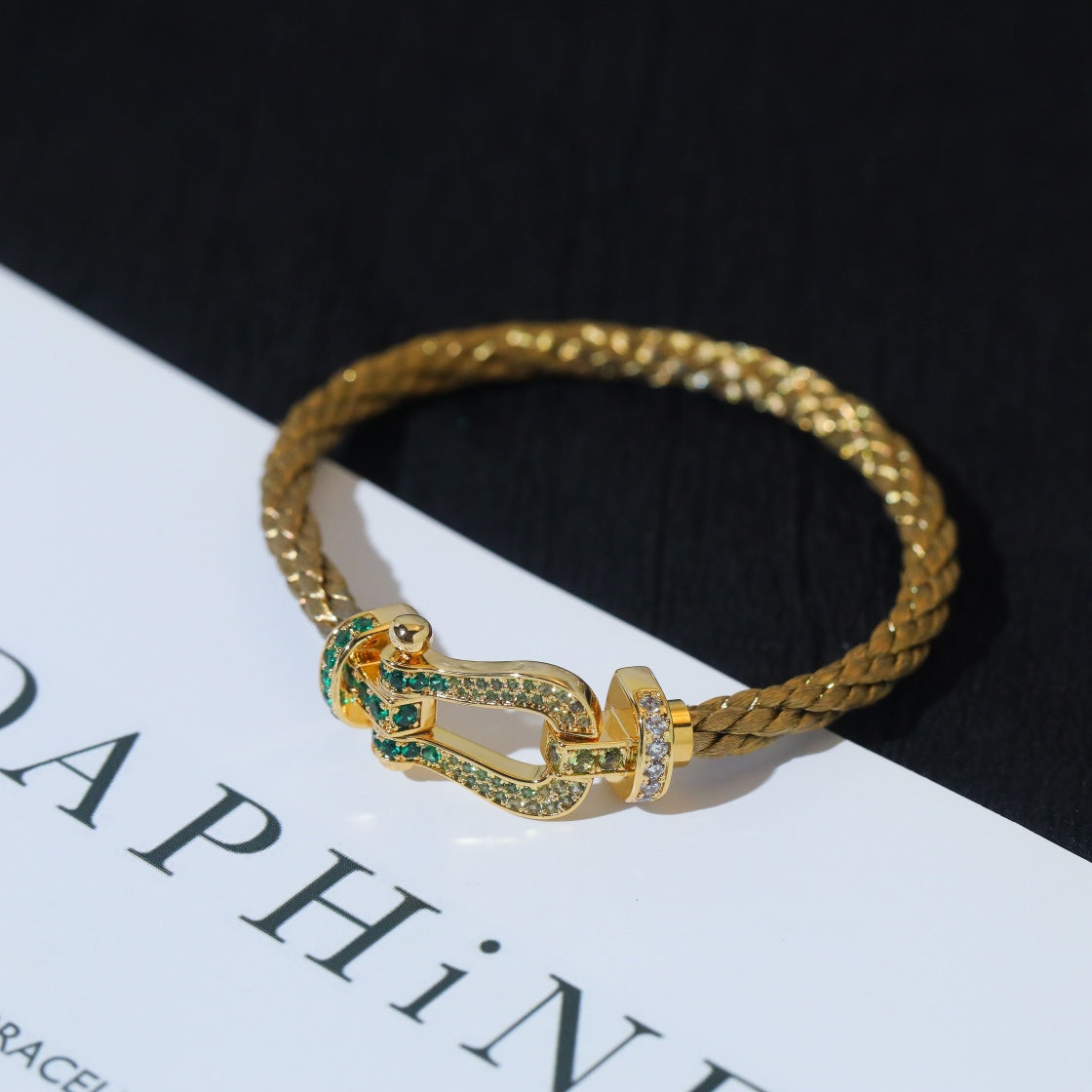 ¡®Lume Jewelry¡¯FORCE 10 GOLD GREEN DIAMOND PAVED