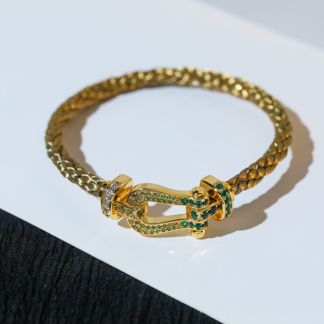 ¡®Lume Jewelry¡¯FORCE 10 GOLD GREEN DIAMOND PAVED