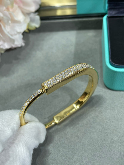 [Lume Jewelry]LOCK BRACELET DIAMOND PAVED