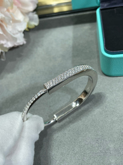 [Lume Jewelry]LOCK BRACELET DIAMOND PAVED