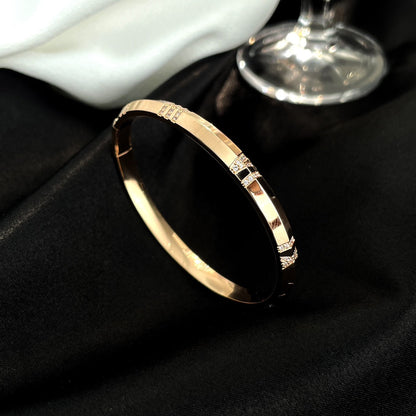 [Lume Jewelry]ATLAS BRACELET 6MM DIAMOND PINK GOLD