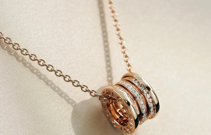 [Lume Jewelry]ZERO 1 PINK GOLD DIAMOND NECKLACE