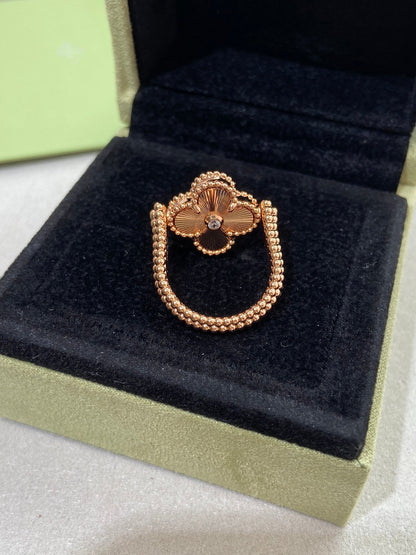 ¡®Lume Jewelry¡¯CLOVER RIVERSIBLE ROSE GOLD RING
