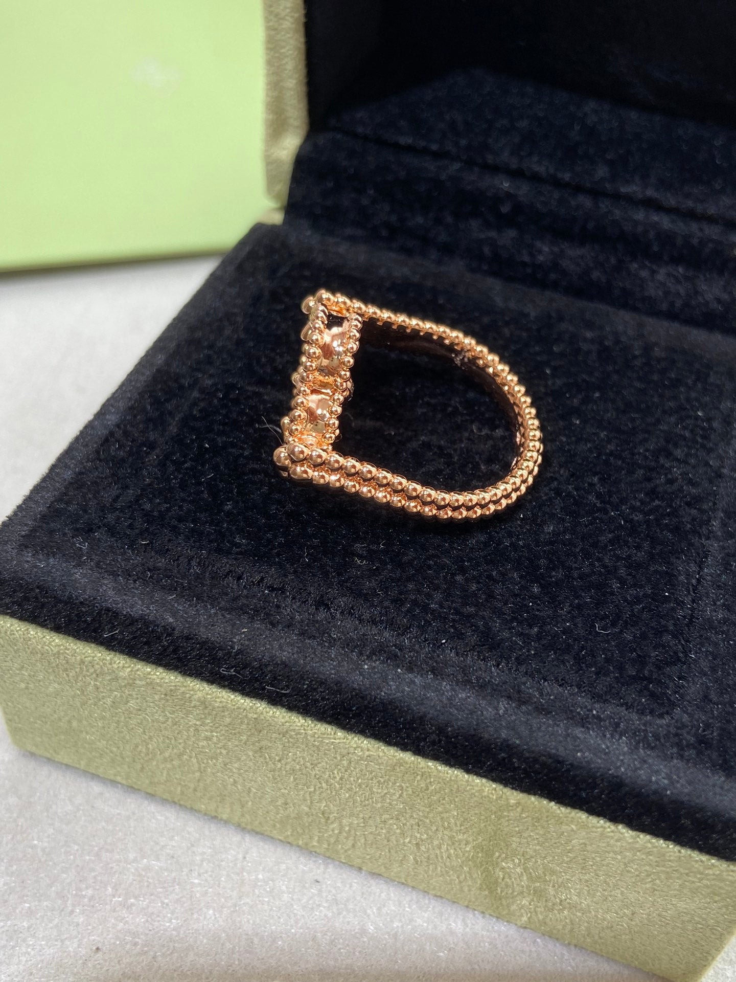 ¡®Lume Jewelry¡¯CLOVER RIVERSIBLE ROSE GOLD RING