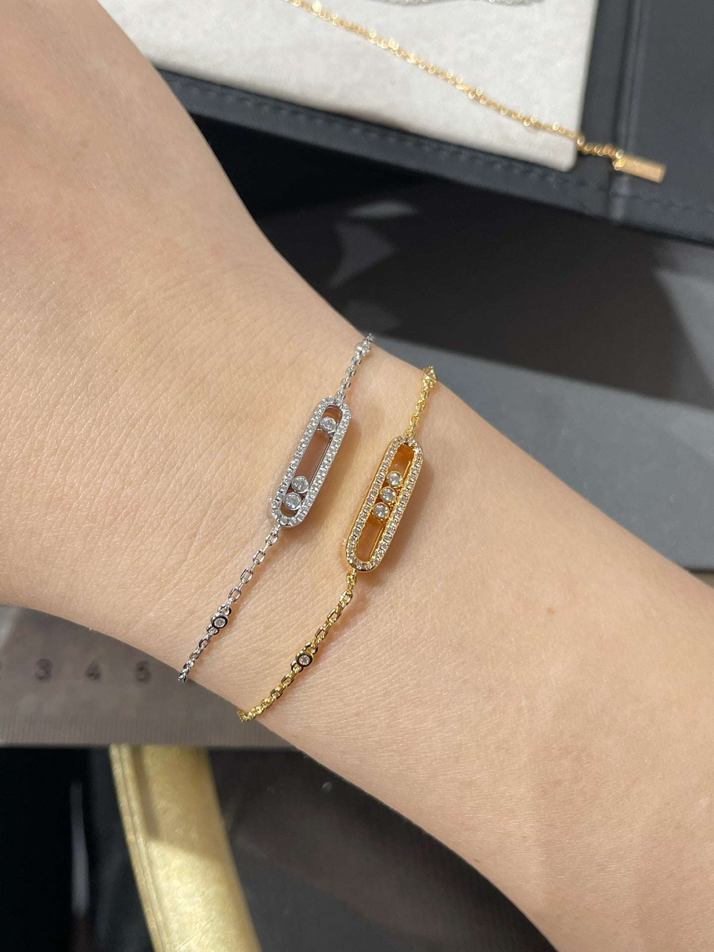 [Lume Jewelry]BABY MOVE DIAMOND BRACELET(Adjustable length)