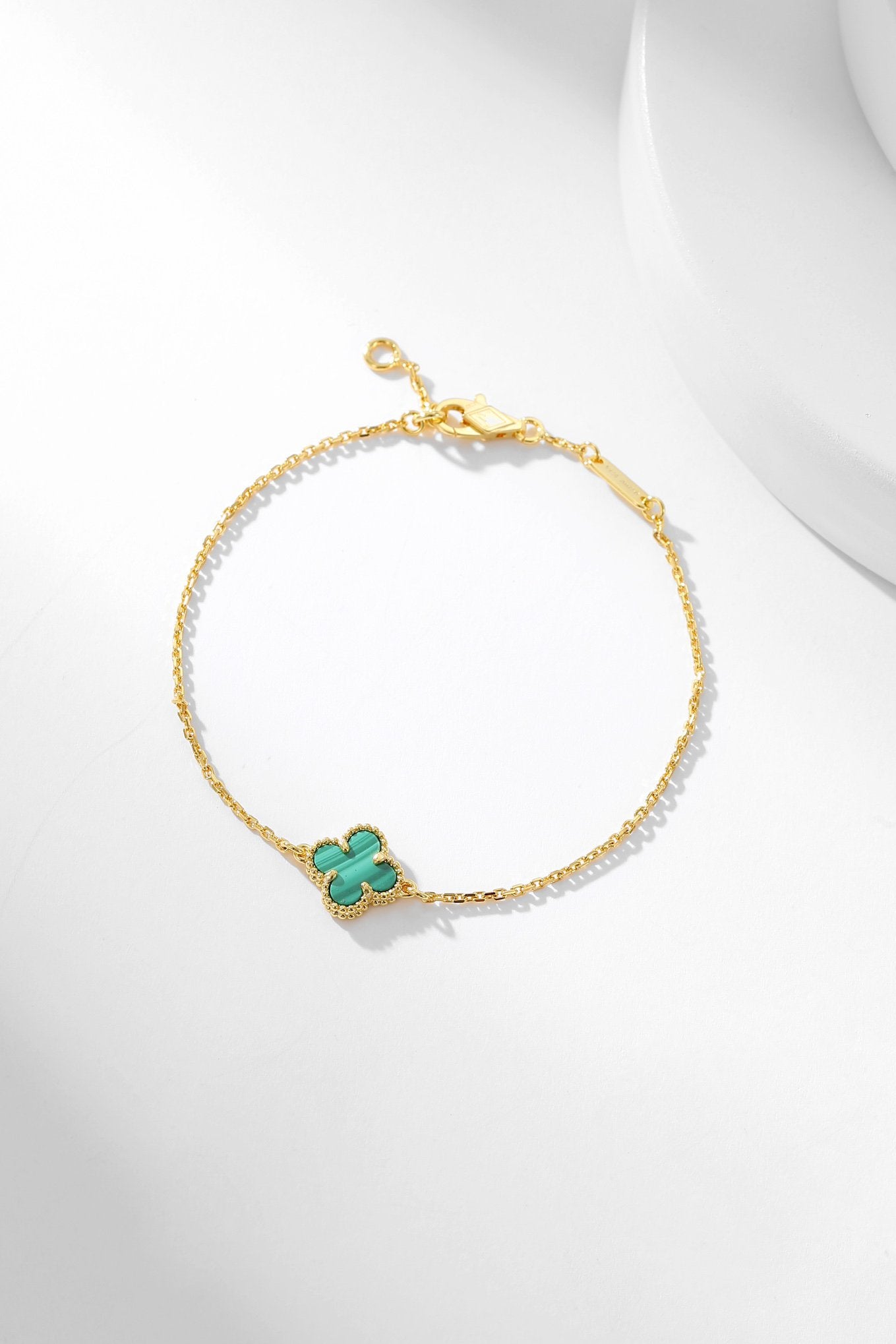 ¡®Lume Jewelry¡¯CLOVER BRACELET MALACHITE 1 MOTIF