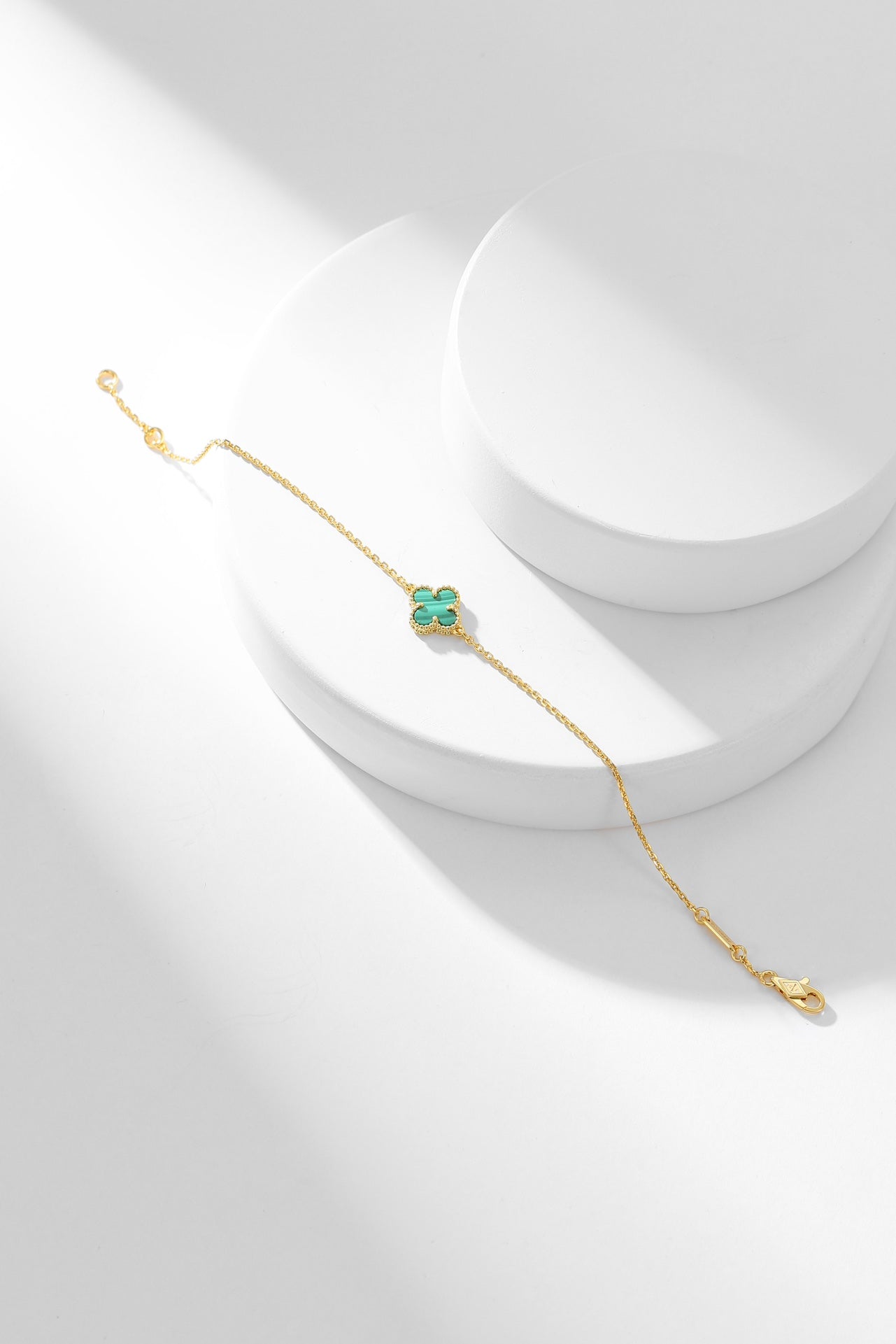 ¡®Lume Jewelry¡¯CLOVER BRACELET MALACHITE 1 MOTIF