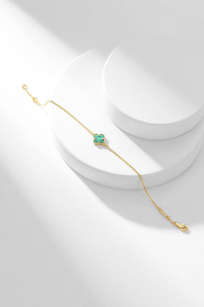 ¡®Lume Jewelry¡¯CLOVER BRACELET MALACHITE 1 MOTIF