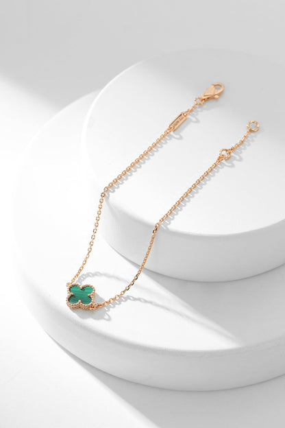 ¡®Lume Jewelry¡¯CLOVER BRACELET MALACHITE 1 MOTIF