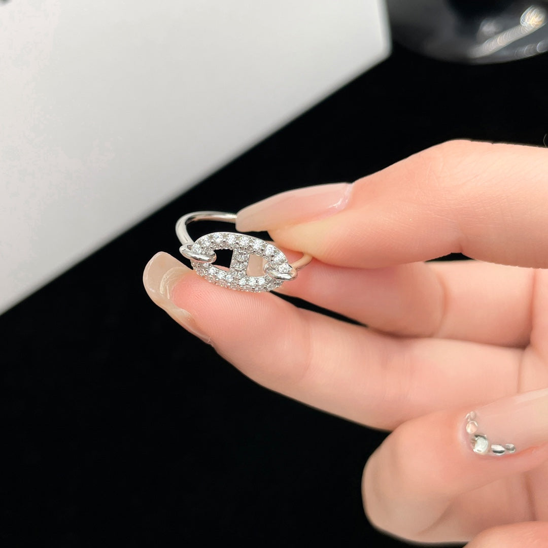 ¡®Lume Jewelry¡¯RONDE SMALL SILVER DIAMOND RING