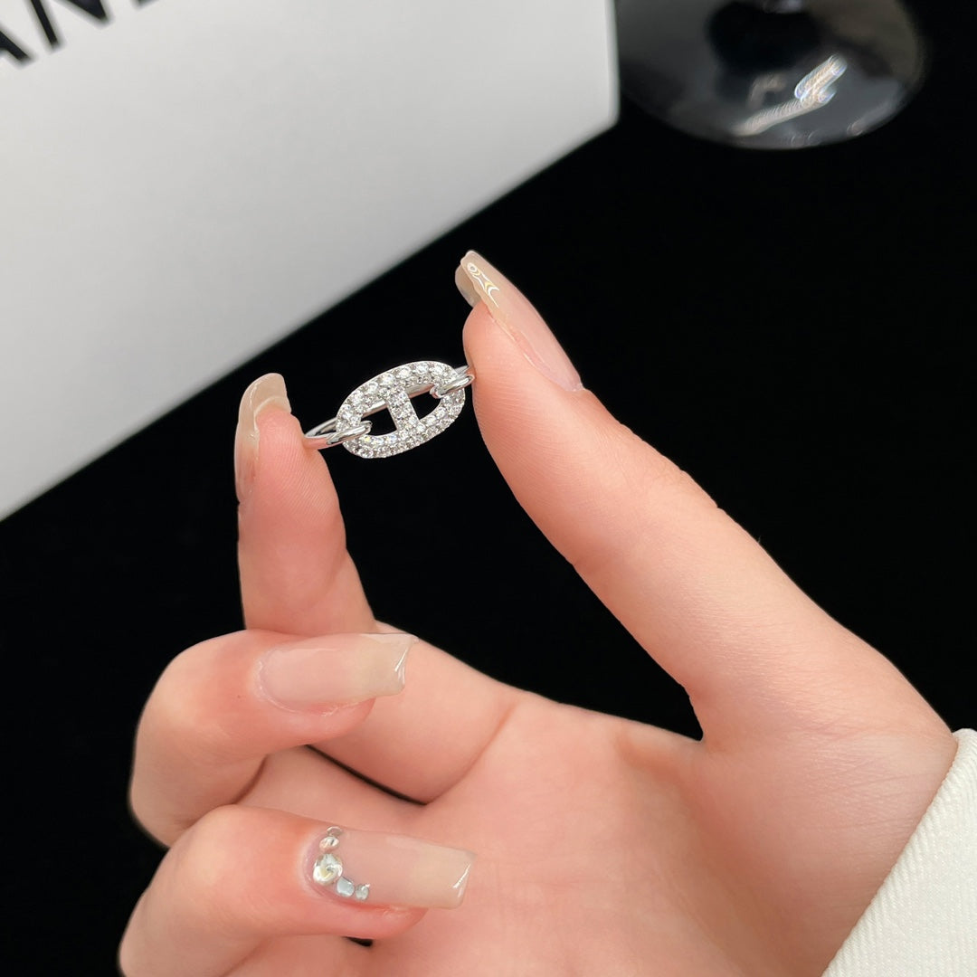 ¡®Lume Jewelry¡¯RONDE SMALL SILVER DIAMOND RING