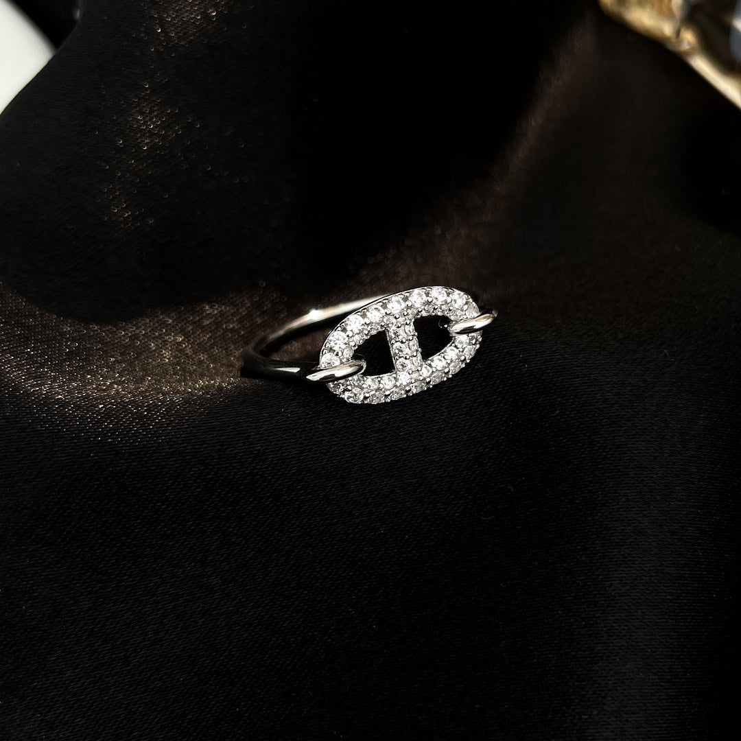 ¡®Lume Jewelry¡¯RONDE SMALL SILVER DIAMOND RING
