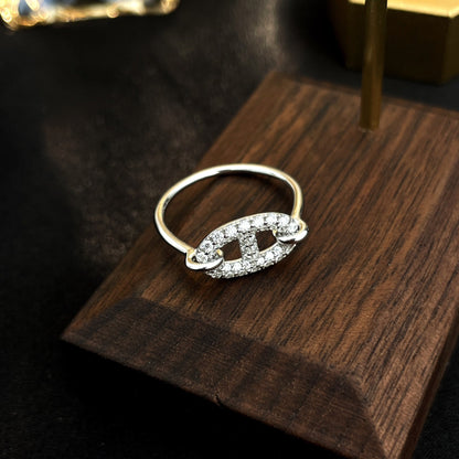 ¡®Lume Jewelry¡¯RONDE SMALL SILVER DIAMOND RING