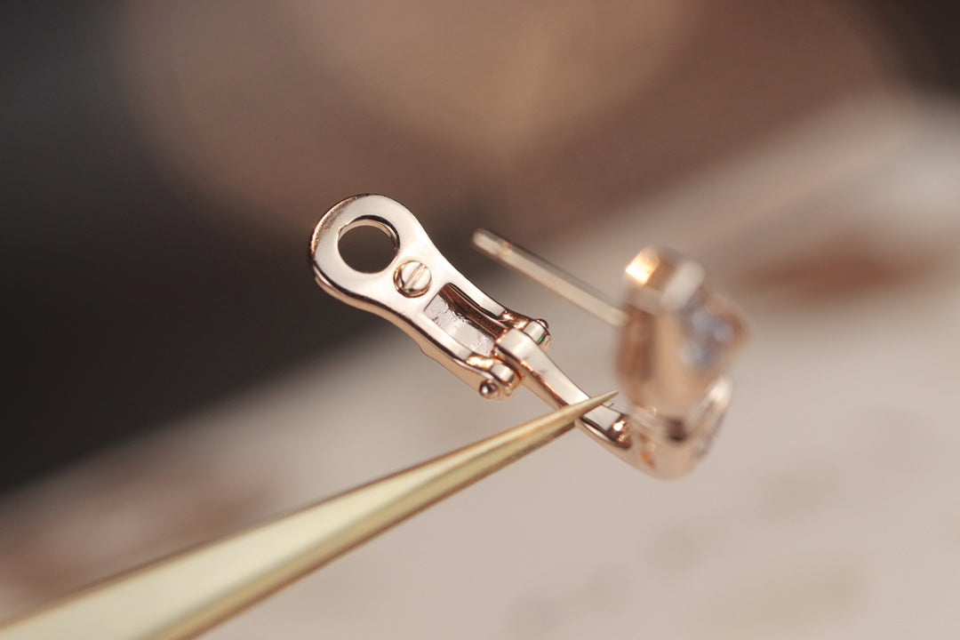 [Lume Jewelry]SERPENT PINK GOLD DIAMOND EARRINGS