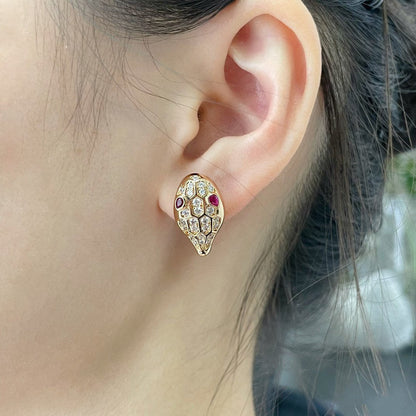 [Lume Jewelry]SERPENT DIAMOND STUD EARRINGS