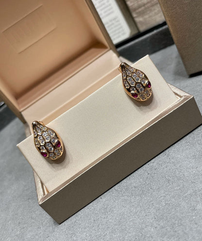 [Lume Jewelry]SERPENT DIAMOND STUD EARRINGS