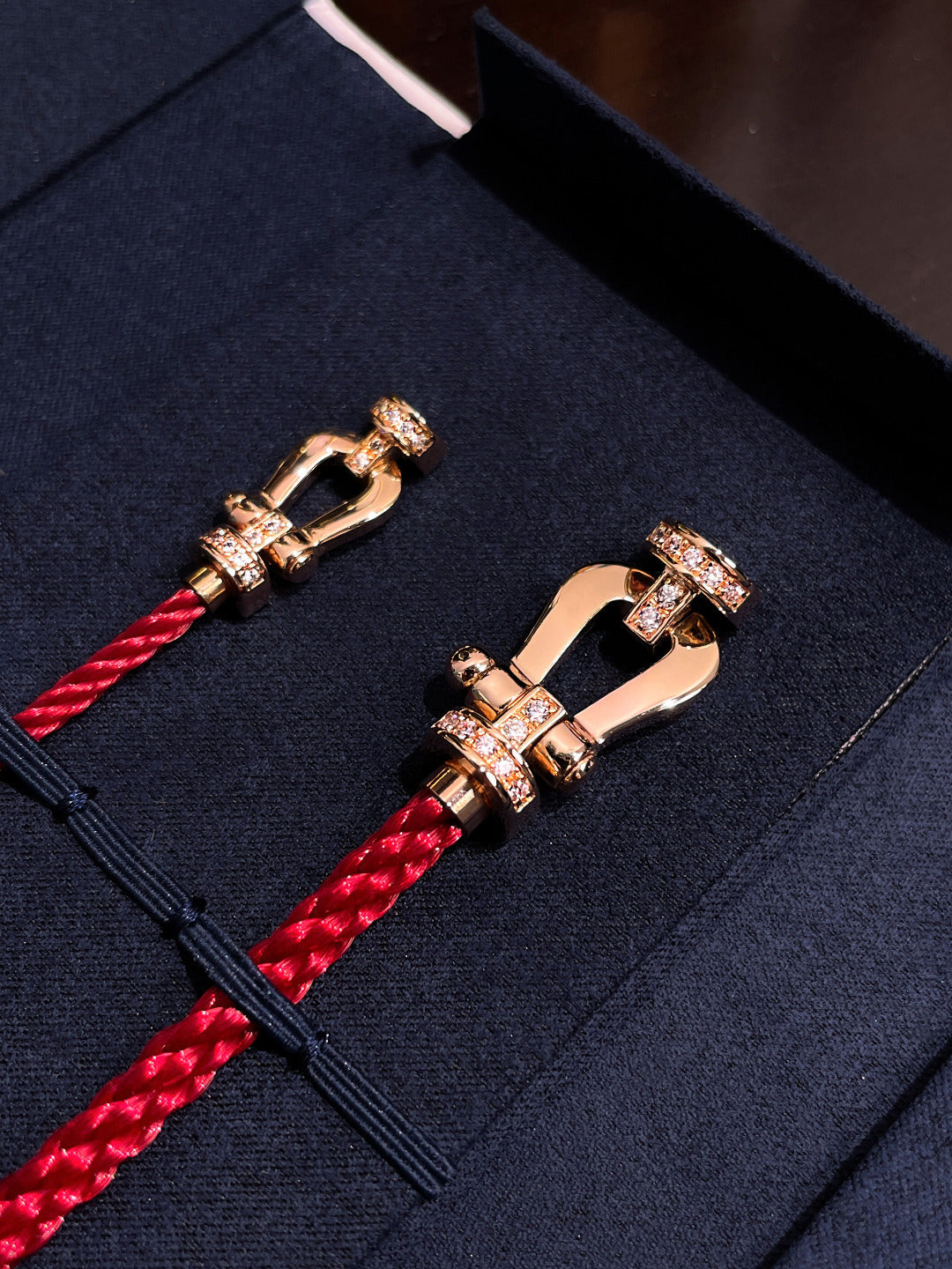 ¡®Lume Jewelry¡¯FORCE 10 HALF DIAMOND PINK GOLD RED CORDERI LARGE AND MEDIUM MODEL