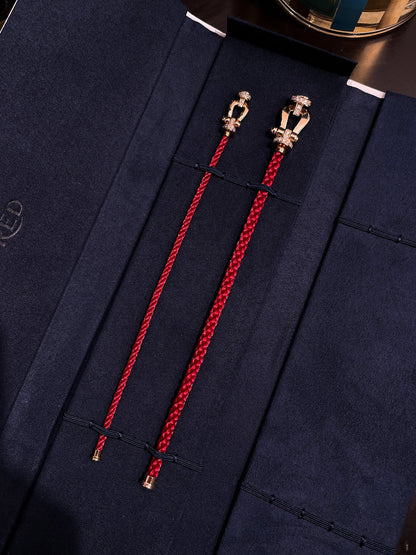 ¡®Lume Jewelry¡¯FORCE 10 HALF DIAMOND PINK GOLD RED CORDERI LARGE AND MEDIUM MODEL