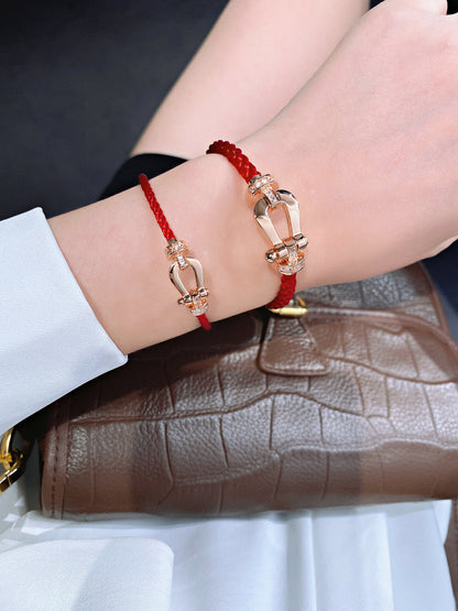 ¡®Lume Jewelry¡¯FORCE 10 HALF DIAMOND PINK GOLD RED CORDERI LARGE AND MEDIUM MODEL