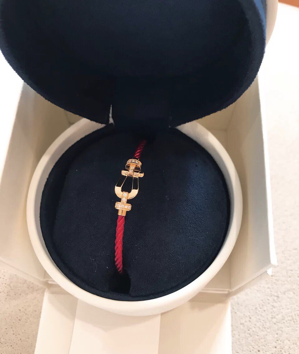 ¡®Lume Jewelry¡¯FORCE 10 HALF DIAMOND PINK GOLD RED CORDERI LARGE AND MEDIUM MODEL