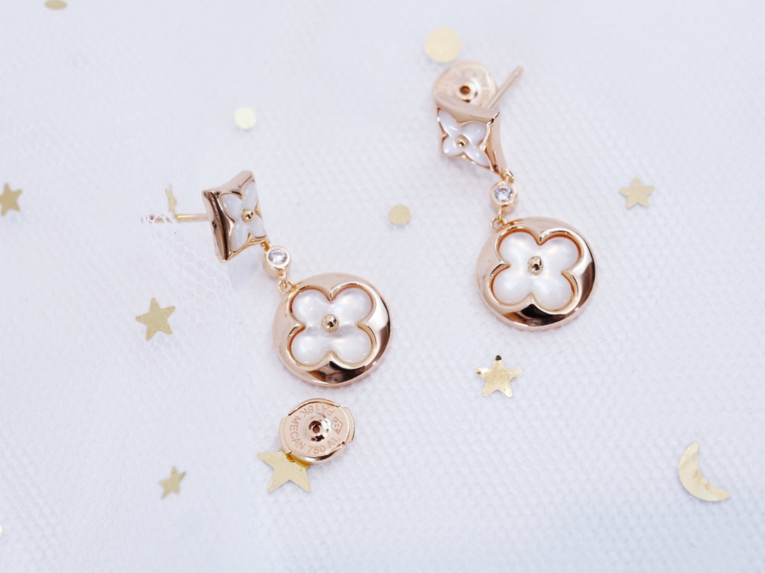 ¡®Lume Jewelry¡¯STAR AND SUN PINK GOLD MOP DROP EARRINGS