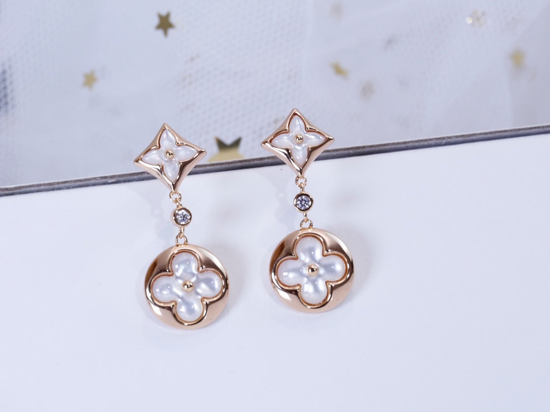 ¡®Lume Jewelry¡¯STAR AND SUN PINK GOLD MOP DROP EARRINGS
