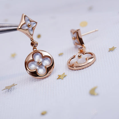 ¡®Lume Jewelry¡¯STAR AND SUN PINK GOLD MOP DROP EARRINGS