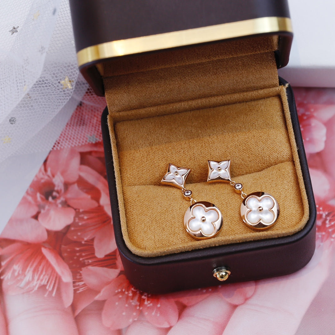 ¡®Lume Jewelry¡¯STAR AND SUN PINK GOLD MOP DROP EARRINGS