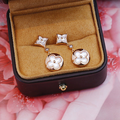 ¡®Lume Jewelry¡¯STAR AND SUN PINK GOLD MOP DROP EARRINGS