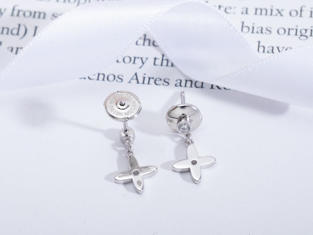 ¡®Lume Jewelry¡¯VIDYLLE SILVER DIAMOND MINI DROP EARRINGS