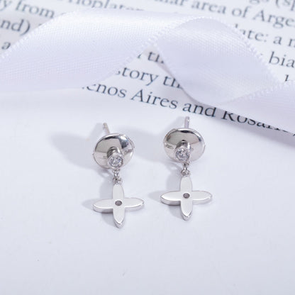 ¡®Lume Jewelry¡¯VIDYLLE SILVER DIAMOND MINI DROP EARRINGS