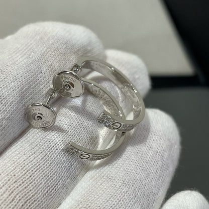 ¡®Lume Jewelry¡¯LOVE DIAMOND SILVER HOOP EARRINGS