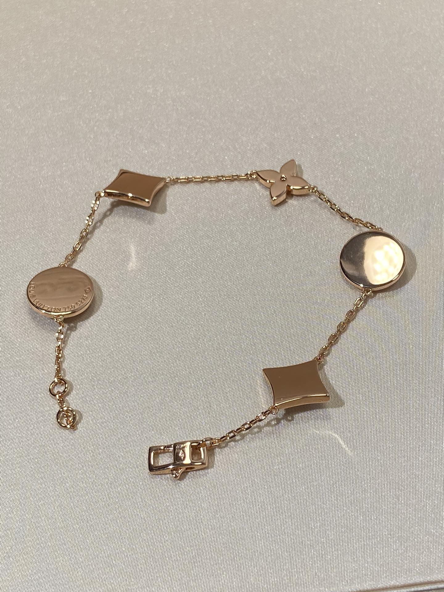 ¡®Lume Jewelry¡¯STAR AND SUN 5 MOTIF MOP PINK GOLD BRACELET