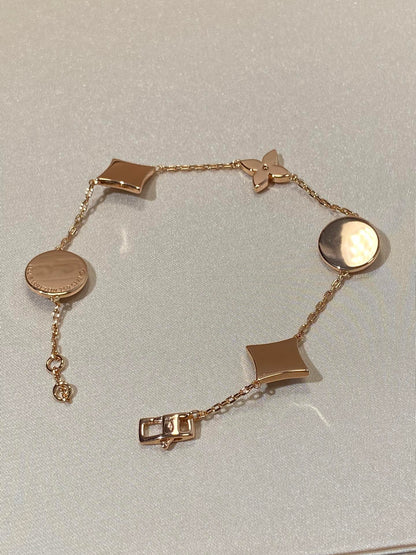 ¡®Lume Jewelry¡¯STAR AND SUN 5 MOTIF MOP PINK GOLD BRACELET