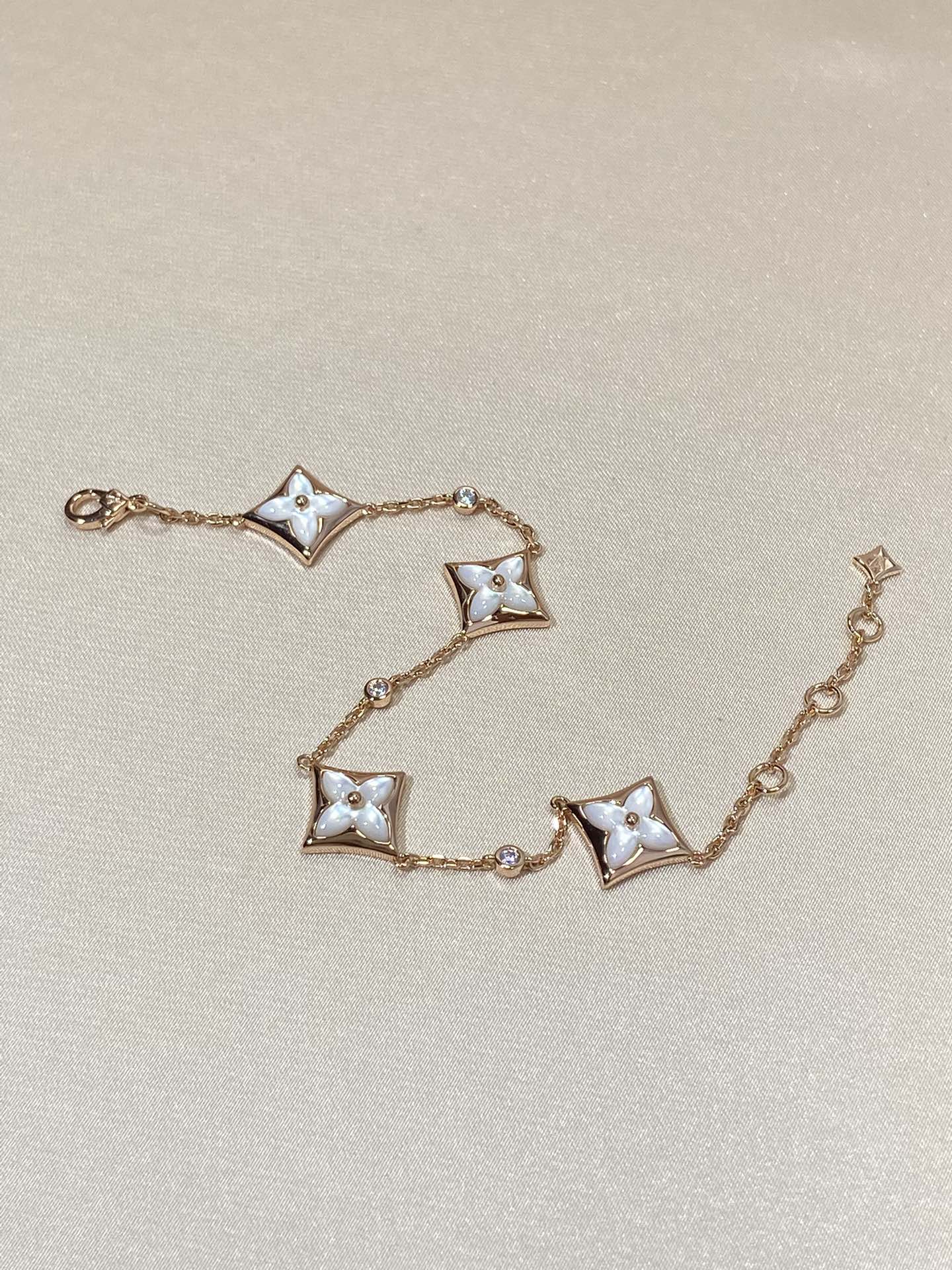 ¡®Lume Jewelry¡¯STAR 4 MOTIF MOP DIAMOND PINK GOLD BRACELET