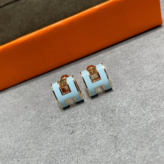 ¡®Lume Jewelry¡¯POP H SKY BLUE STUD EARRINGS