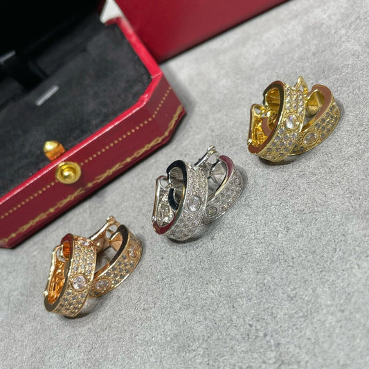 ¡®Lume Jewelry¡¯LOVE 5.5MM DIAMOND PAVED EARRINGS