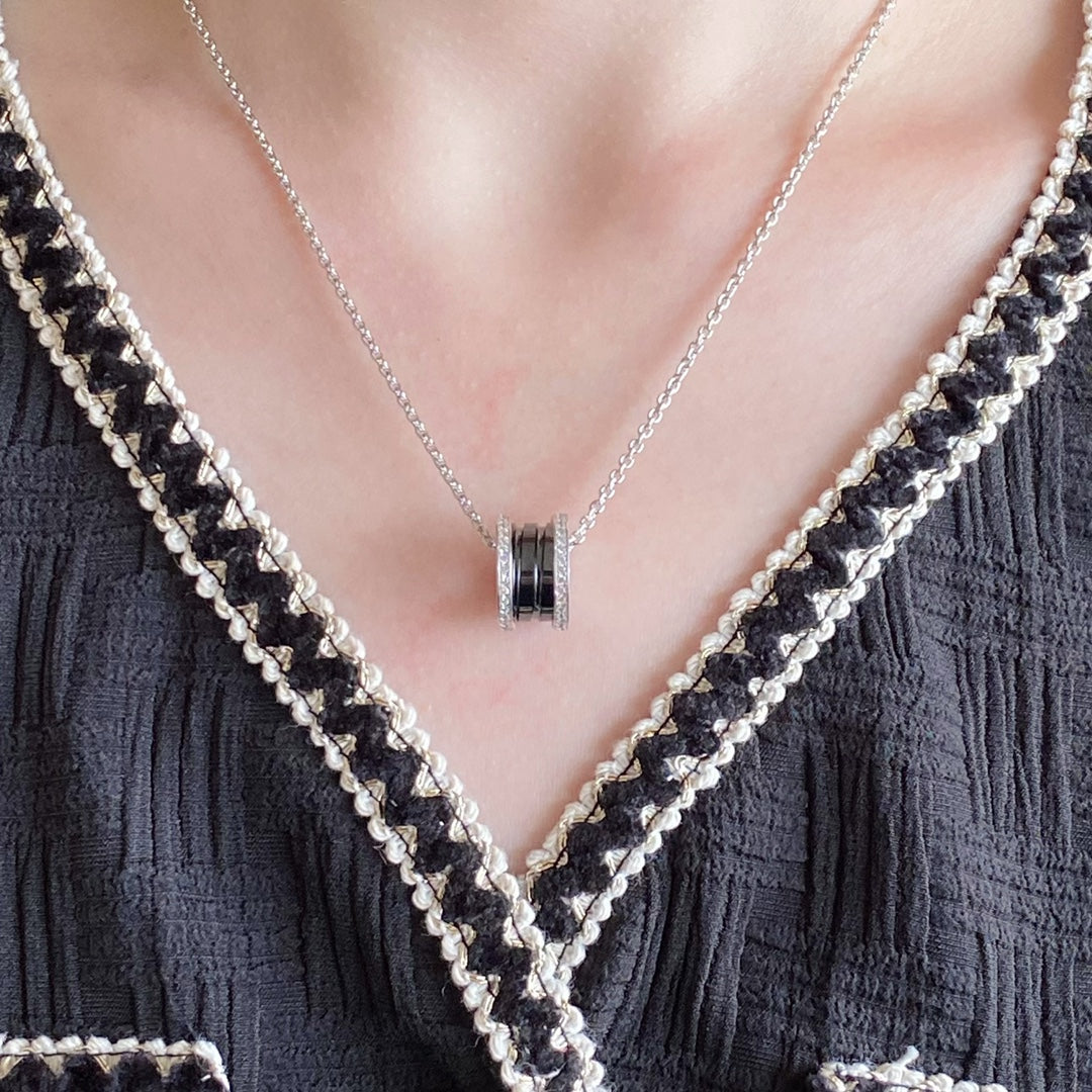 [Lume Jewelry]ZERO 1 DIAMOND CERAMIC NECKLACE