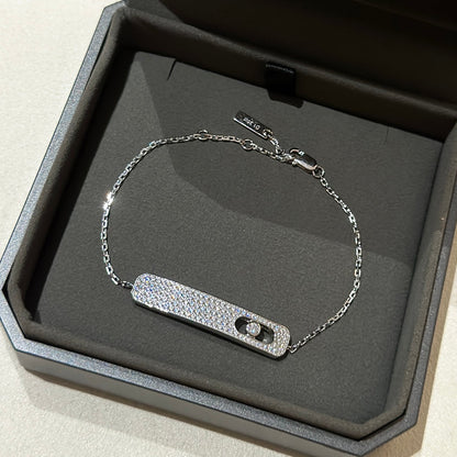 [Lume Jewelry]MOVE CLASSIQUE DIAMOND PAVED BRACELET(Adjustable)