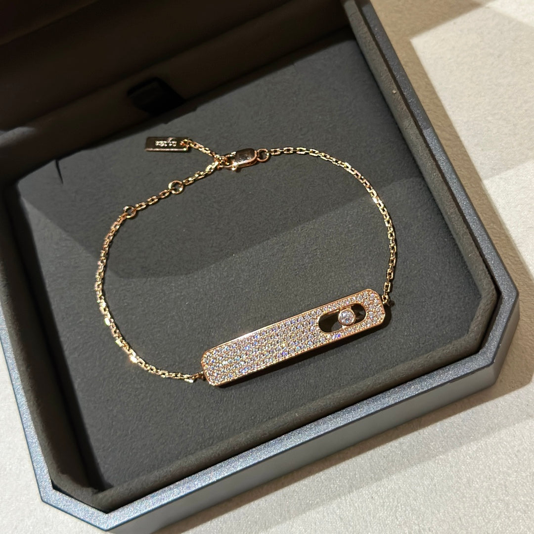 [Lume Jewelry]MOVE CLASSIQUE DIAMOND PAVED BRACELET(Adjustable)