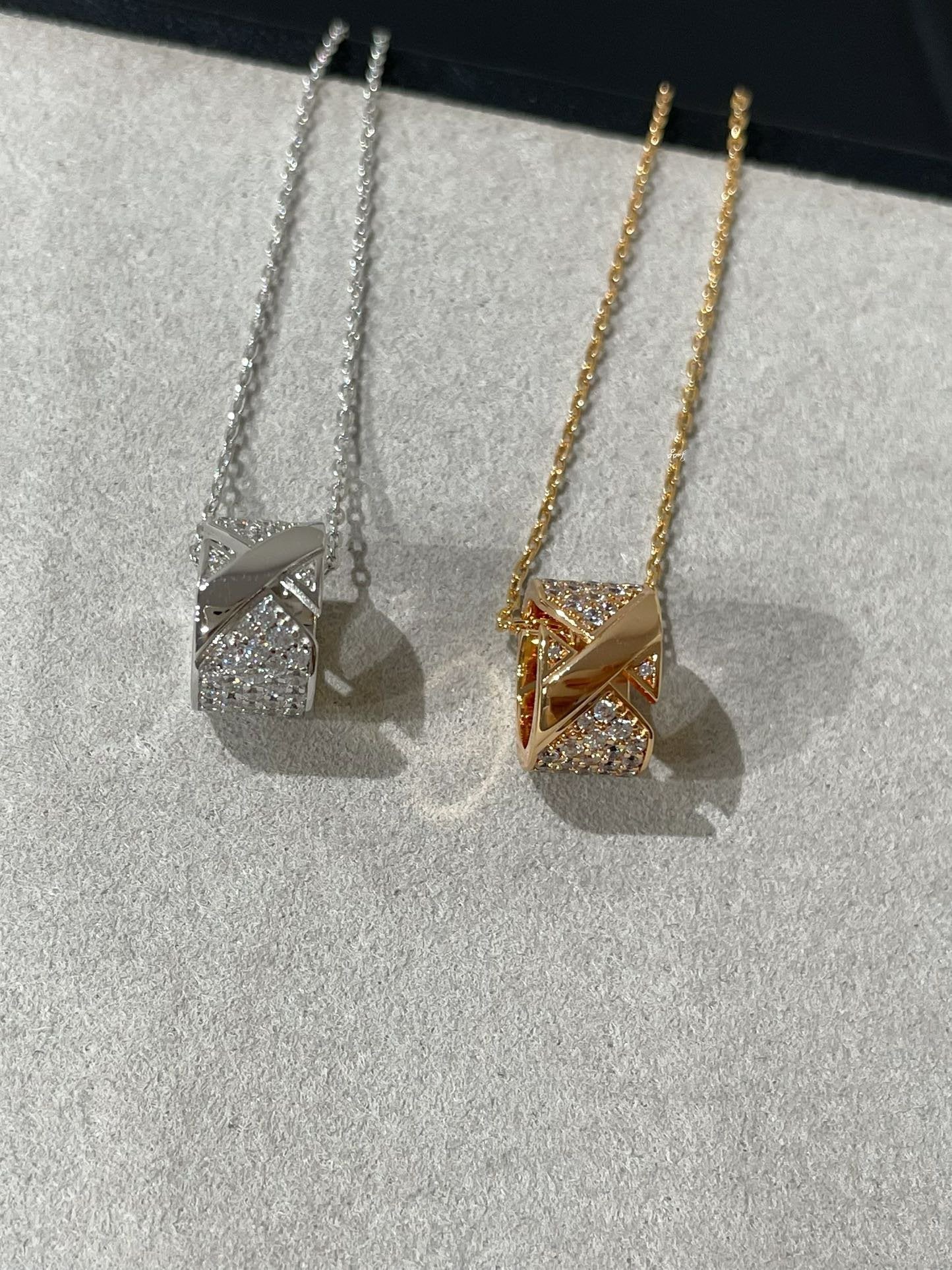 ¡®Lume Jewelry¡¯LIENS EVIDENCE DIAMOND PAVED NECKLACE
